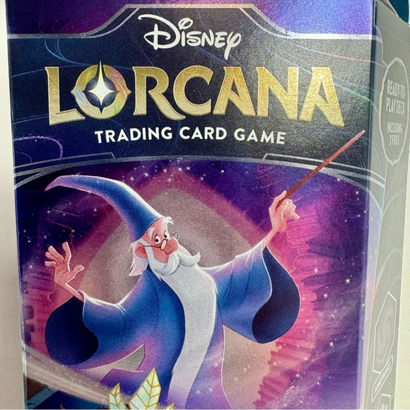NWT. Disney Lorcana: Rise of the Floodborn Starter Deck Merlin & Tiana.